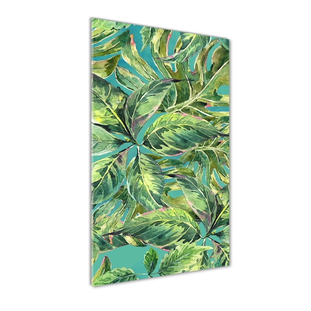 Acrylique tableau Feuilles tropicales flore