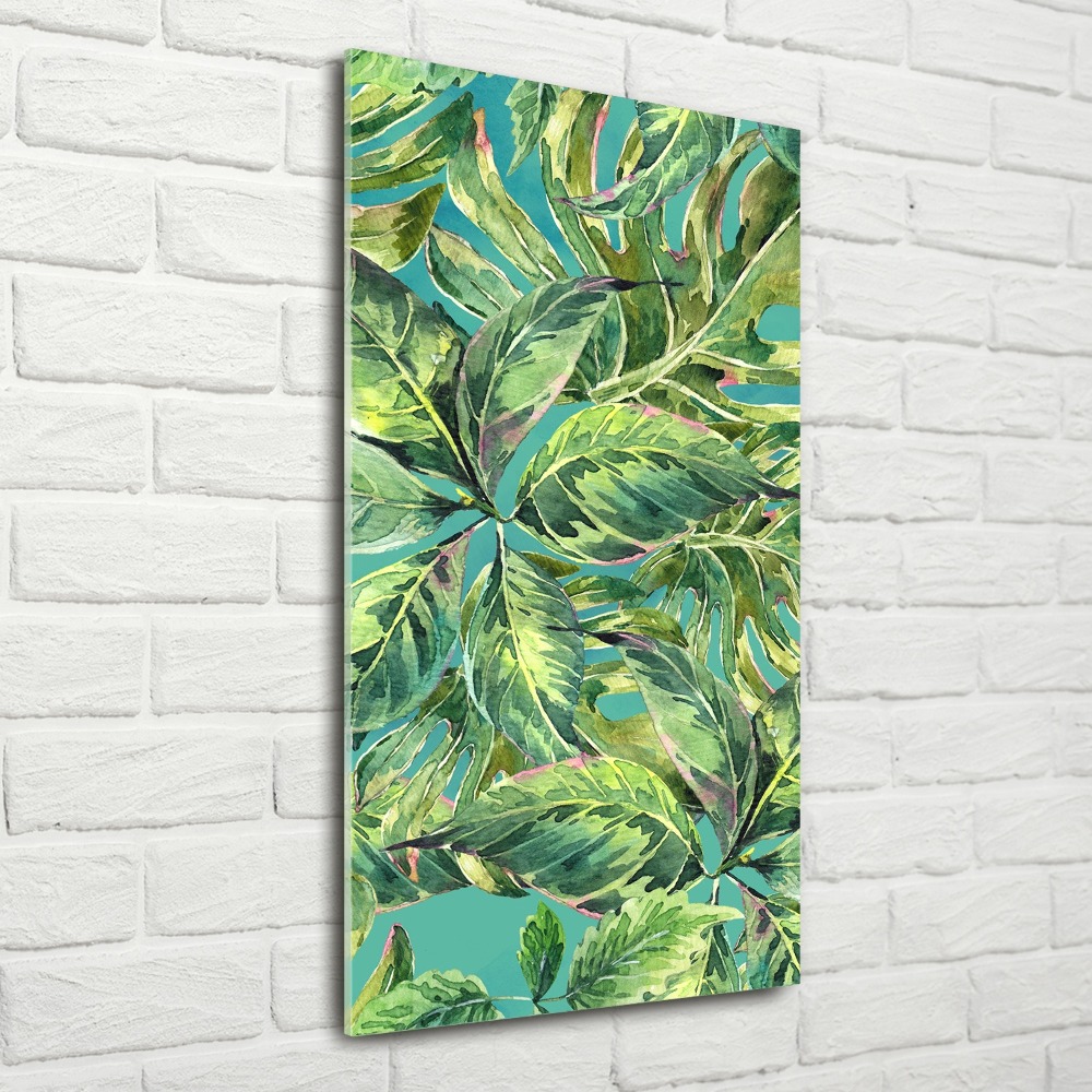 Acrylique tableau Feuilles tropicales flore