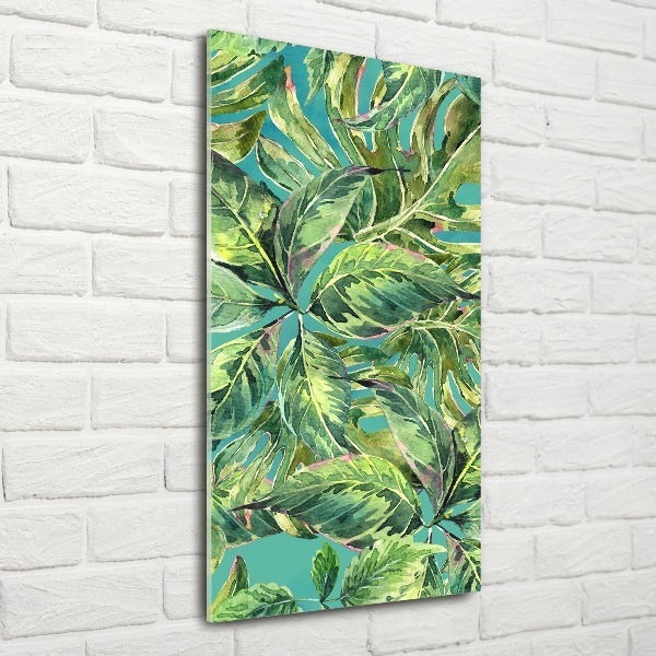 Acrylique tableau Feuilles tropicales flore
