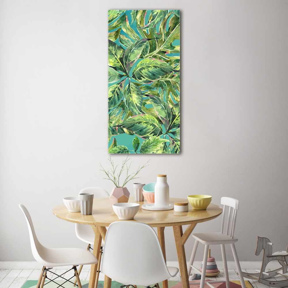 Acrylique tableau Feuilles tropicales flore