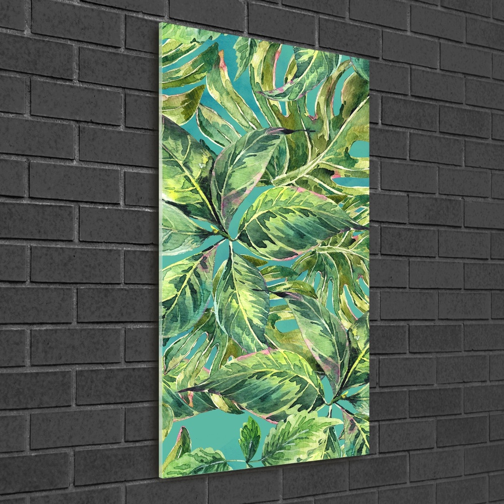 Acrylique tableau Feuilles tropicales flore