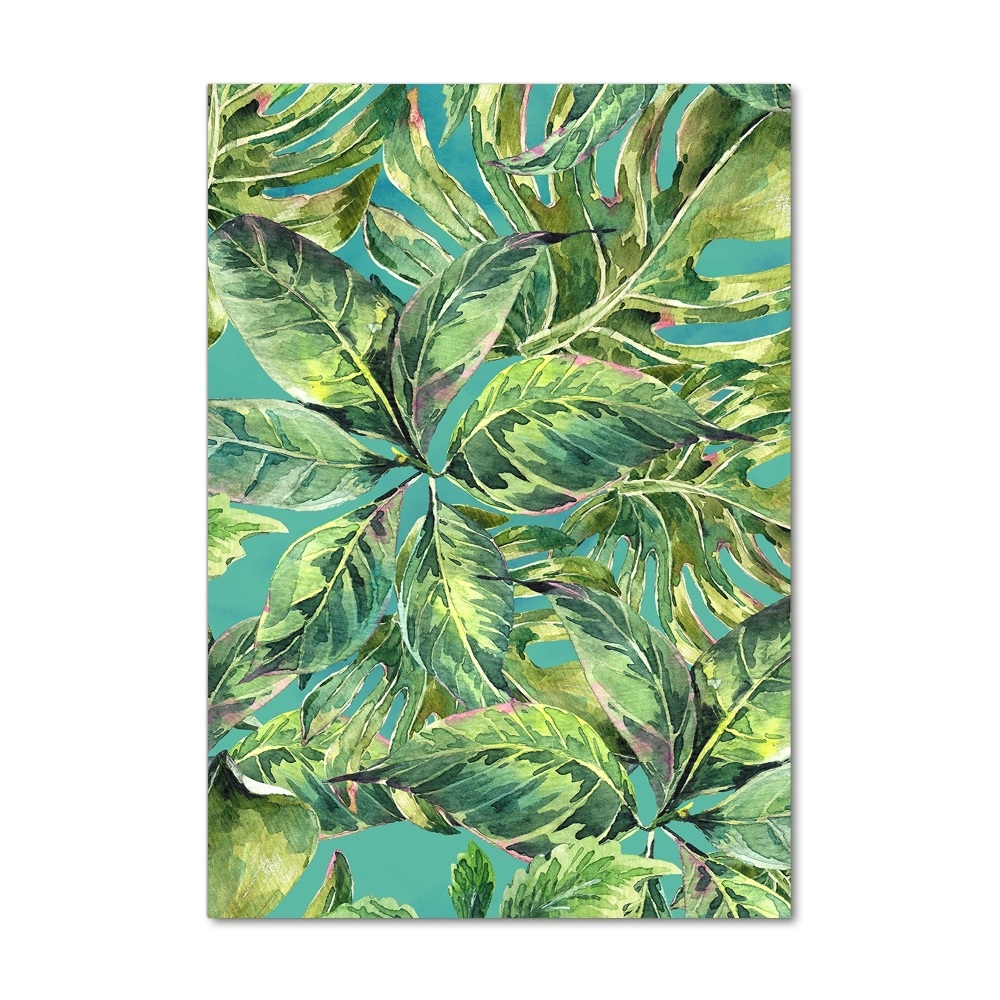 Acrylique tableau Feuilles tropicales flore