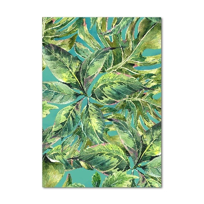 Acrylique tableau Feuilles tropicales flore