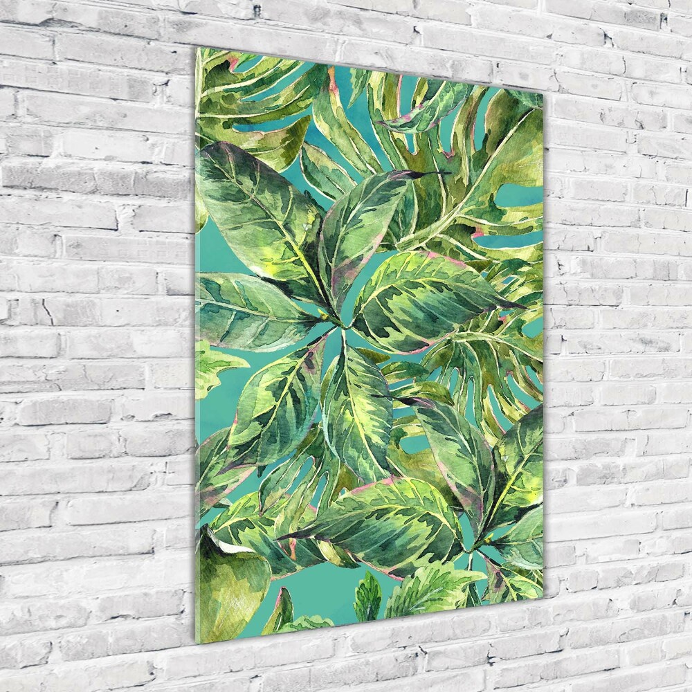 Acrylique tableau Feuilles tropicales flore