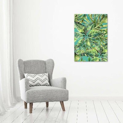 Acrylique tableau Feuilles tropicales flore