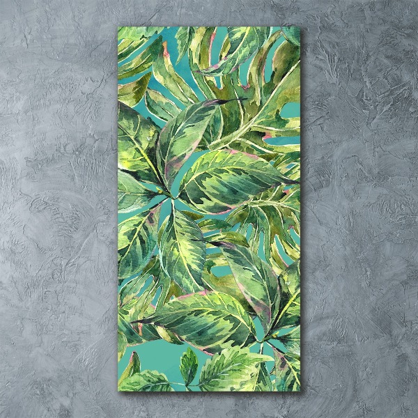 Acrylique tableau Feuilles tropicales flore