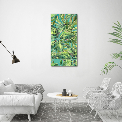 Acrylique tableau Feuilles tropicales flore