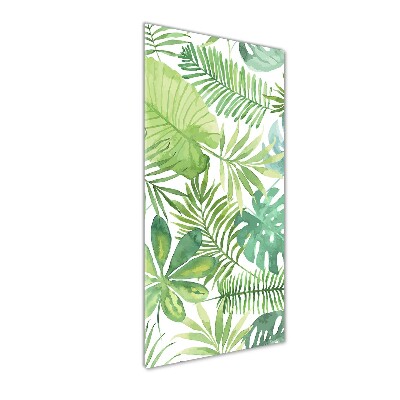 Tableau en acrylique Feuilles tropicales flore