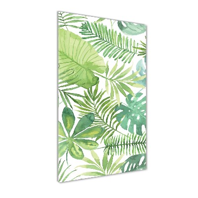 Tableau en acrylique Feuilles tropicales flore