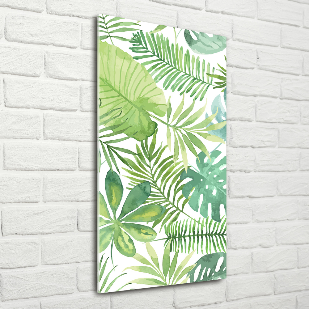 Tableau en acrylique Feuilles tropicales flore