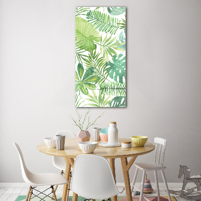 Tableau en acrylique Feuilles tropicales flore