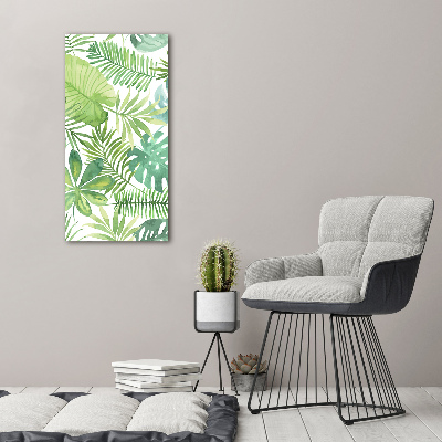 Tableau en acrylique Feuilles tropicales flore