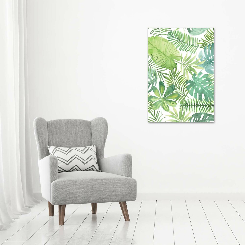 Tableau en acrylique Feuilles tropicales flore