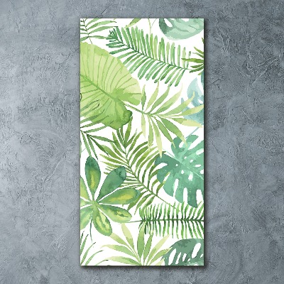 Tableau en acrylique Feuilles tropicales flore