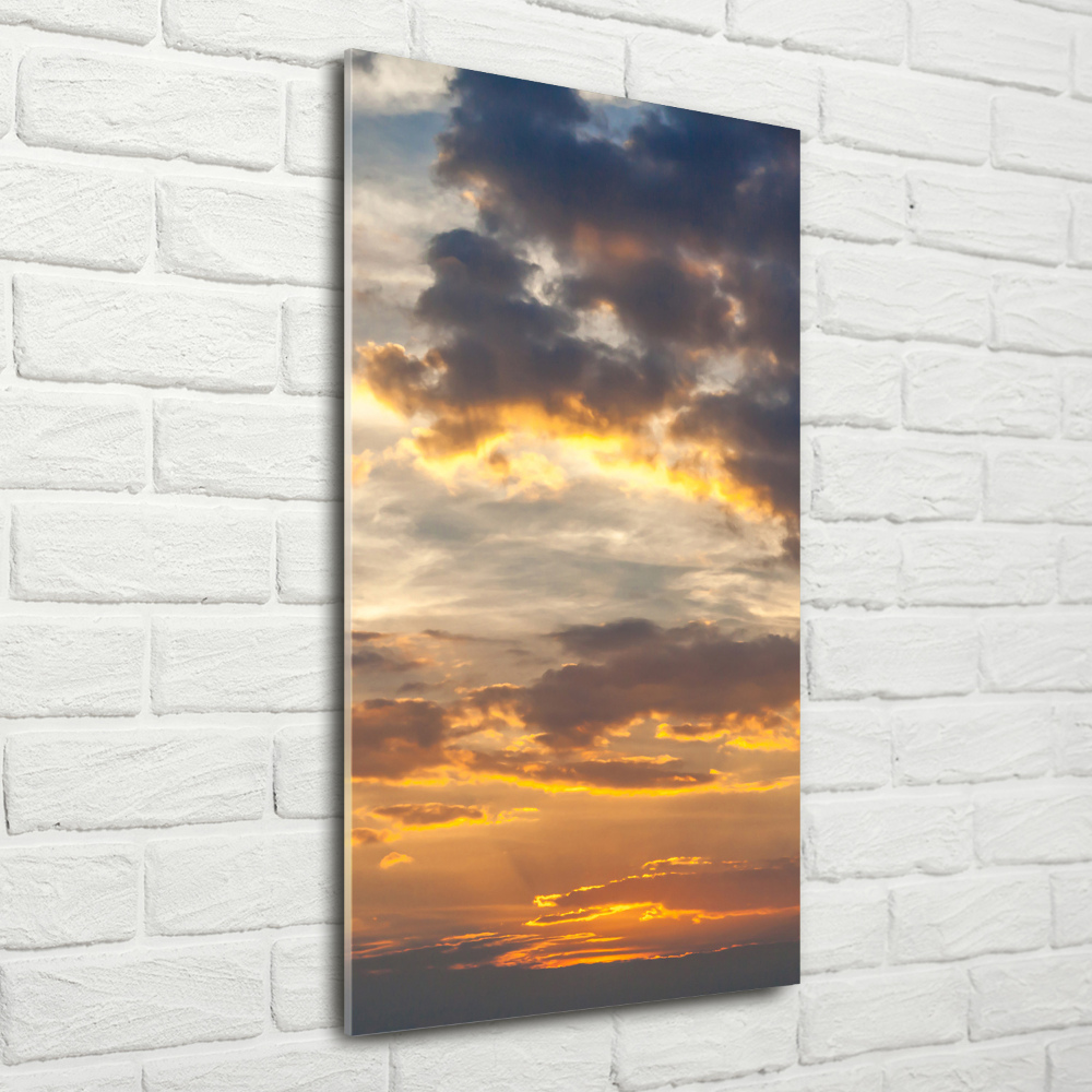 Tableau sur verre acrylique Ciel au coucher du soleil