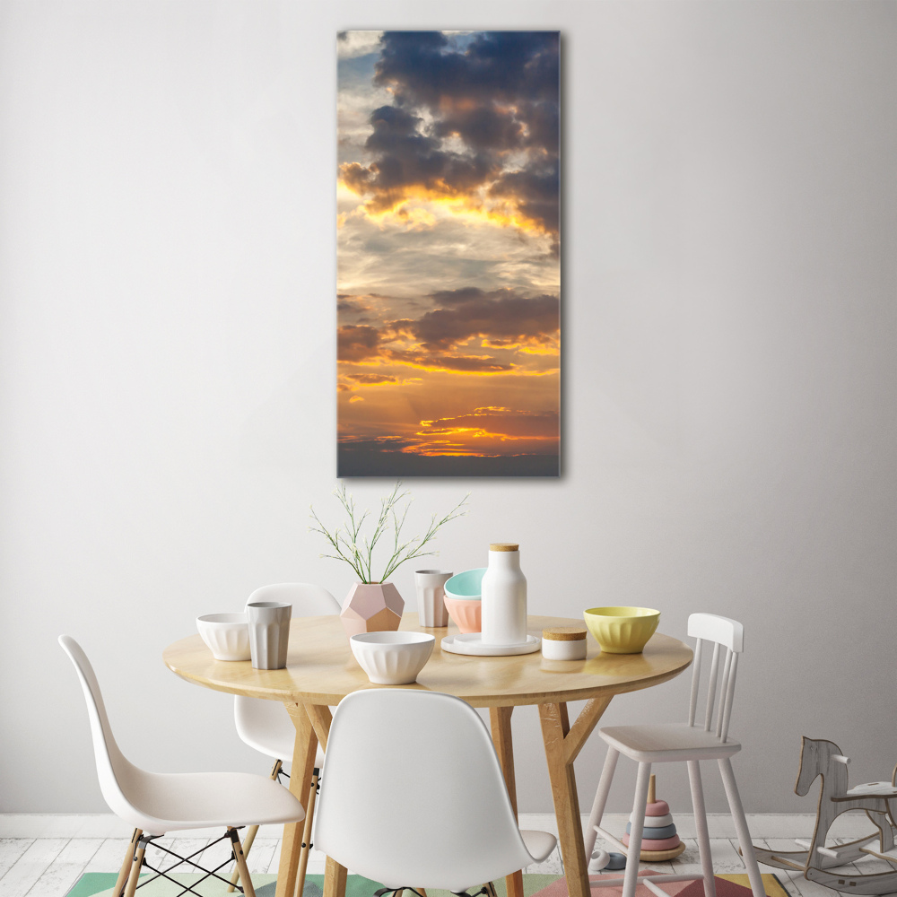 Tableau sur verre acrylique Ciel au coucher du soleil