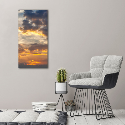 Tableau sur verre acrylique Ciel au coucher du soleil