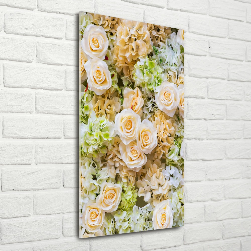 Tableau verre acrylique Fleurs de mariage