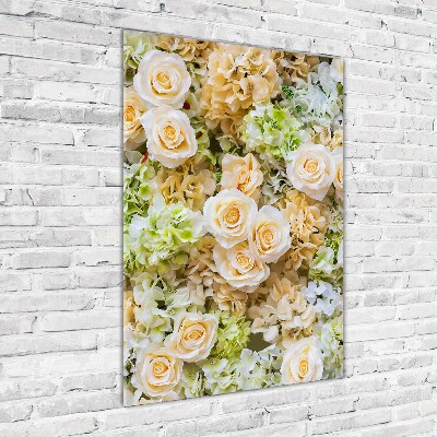 Tableau verre acrylique Fleurs de mariage