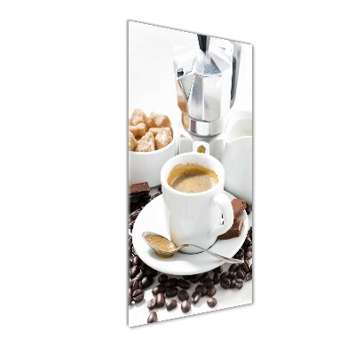 Tableau sur verre acrylique Une tasse de café aromatique