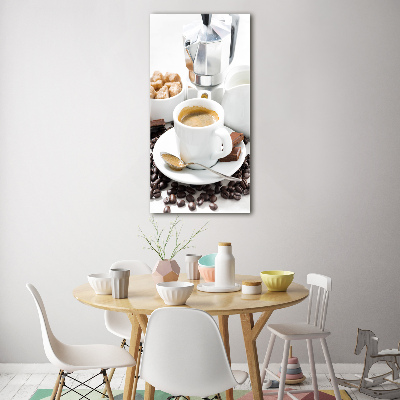 Tableau sur verre acrylique Une tasse de café aromatique