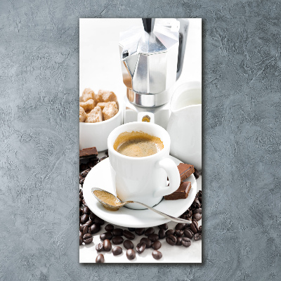 Tableau sur verre acrylique Une tasse de café aromatique