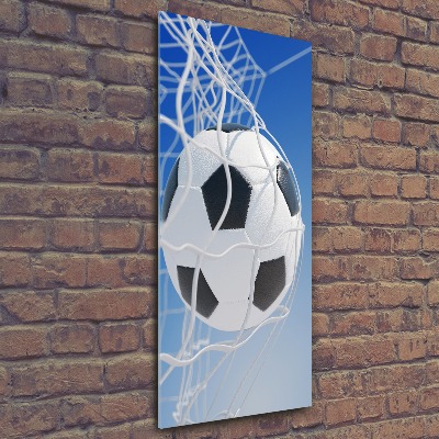 Tableau sur verre acrylique Football dans le but