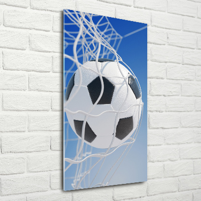 Tableau sur verre acrylique Football dans le but