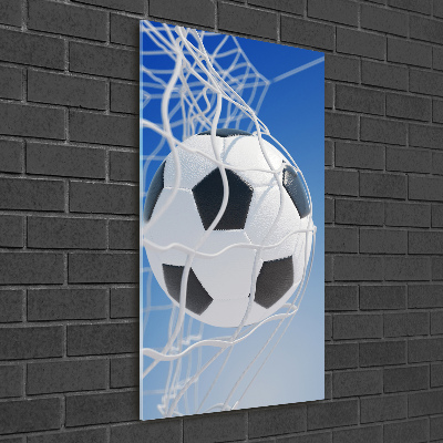 Tableau sur verre acrylique Football dans le but