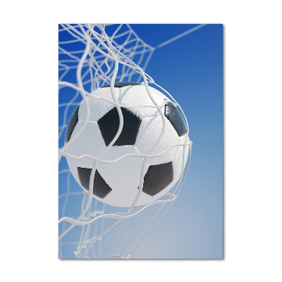 Tableau sur verre acrylique Football dans le but