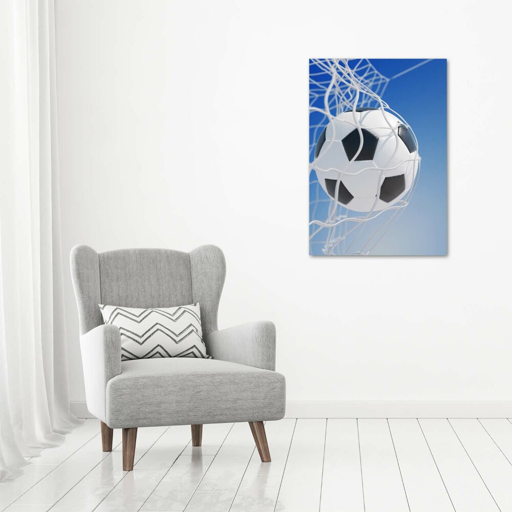 Tableau sur verre acrylique Football dans le but