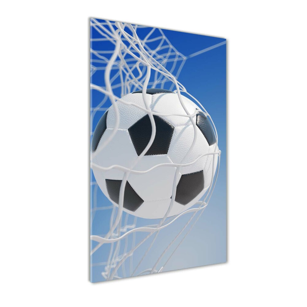 Tableau sur verre acrylique Football dans le but