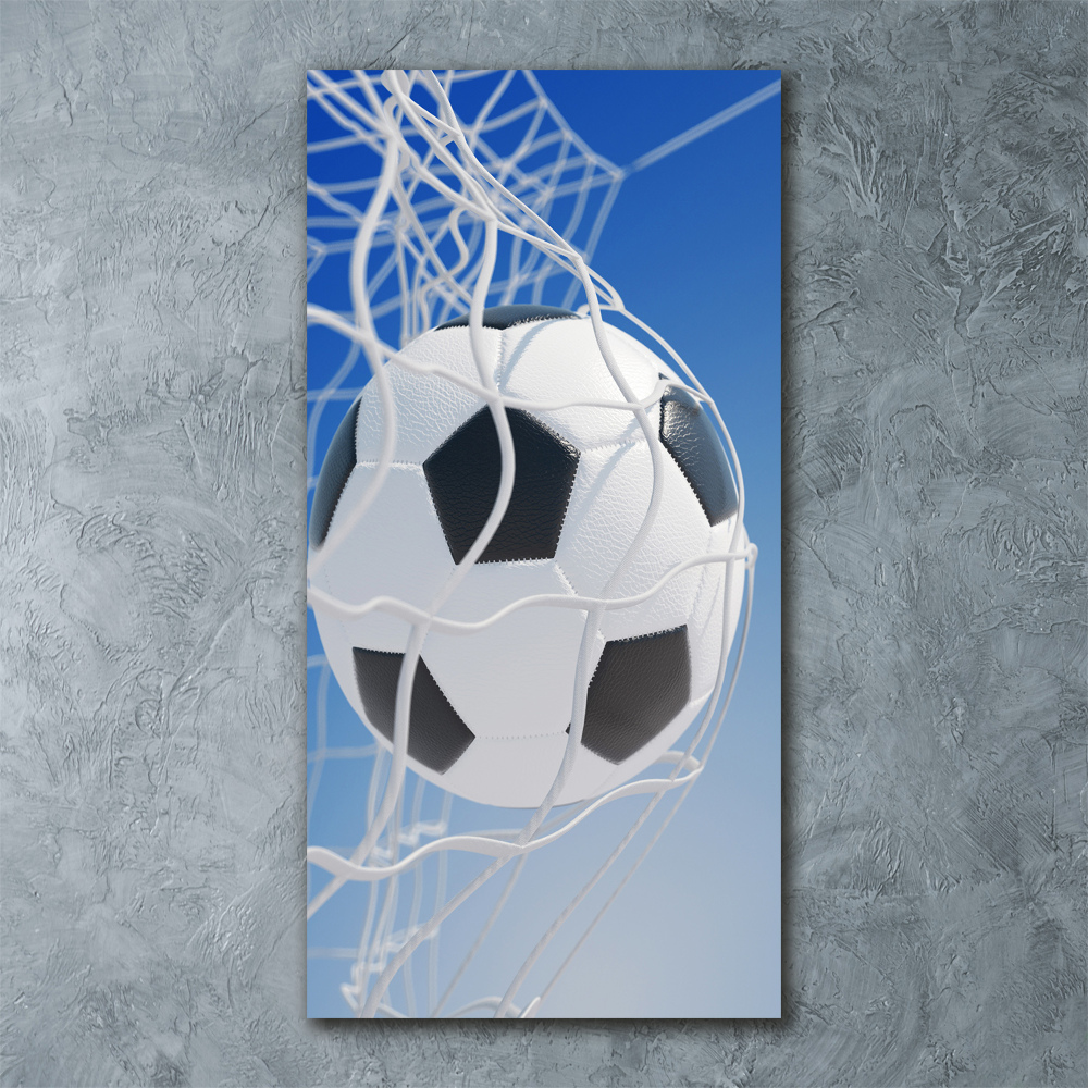 Tableau sur verre acrylique Football dans le but