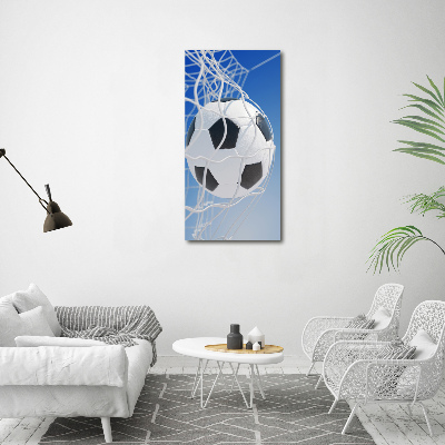 Tableau sur verre acrylique Football dans le but