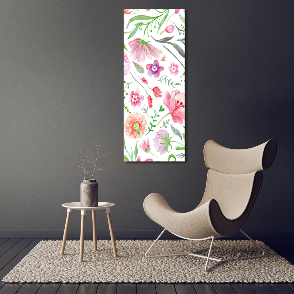 Tableau verre acrylique Les fleurs des champs