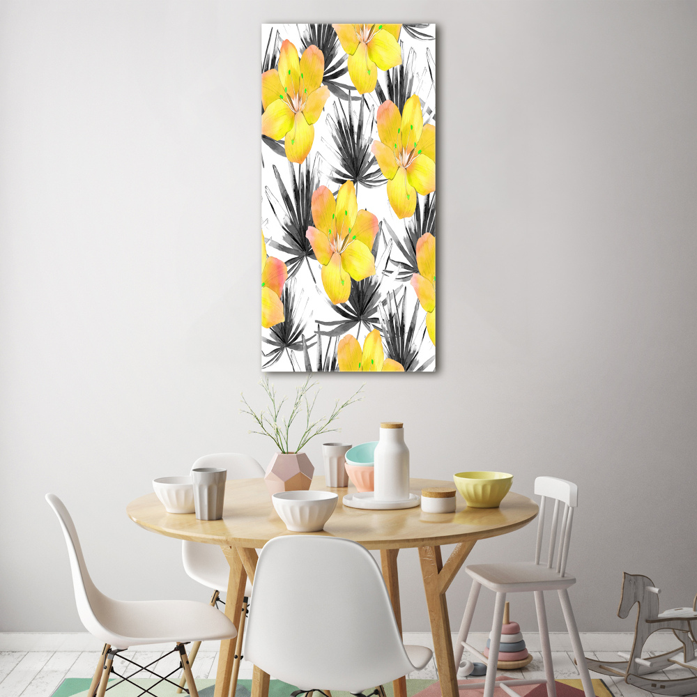 Tableau en acrylique Les fleurs tropicales