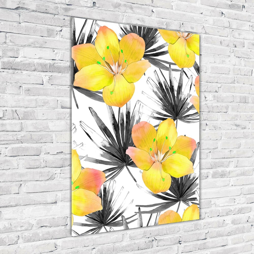 Tableau en acrylique Les fleurs tropicales