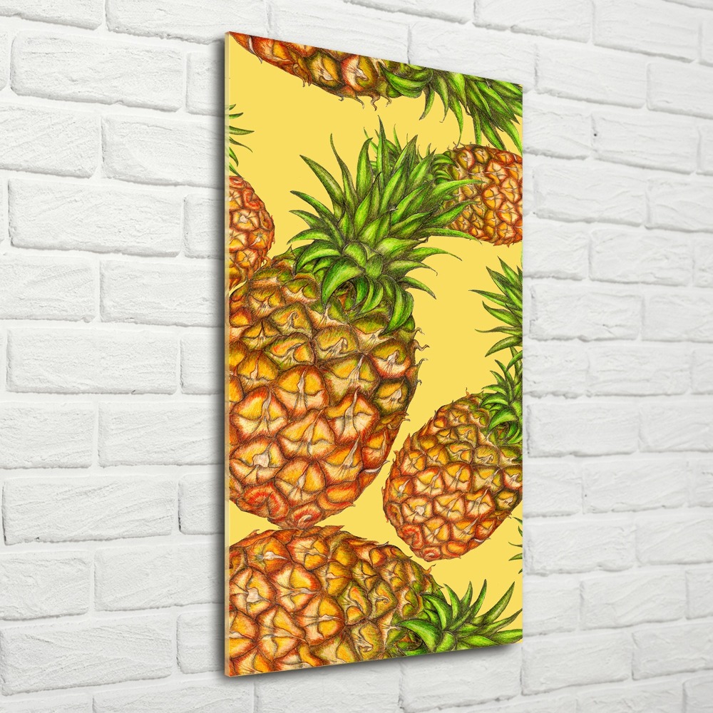 Tableau verre acrylique Ananas