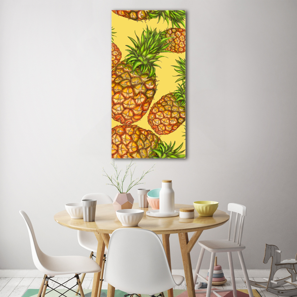 Tableau verre acrylique Ananas