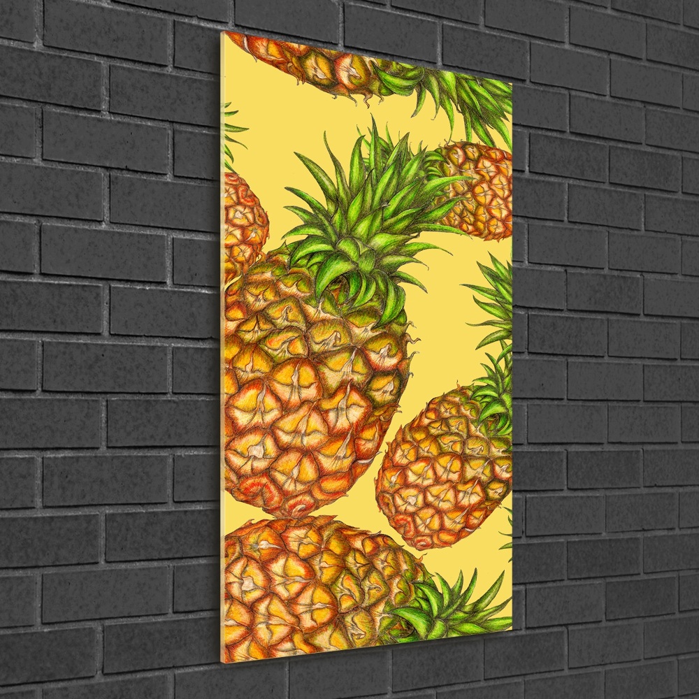 Tableau verre acrylique Ananas