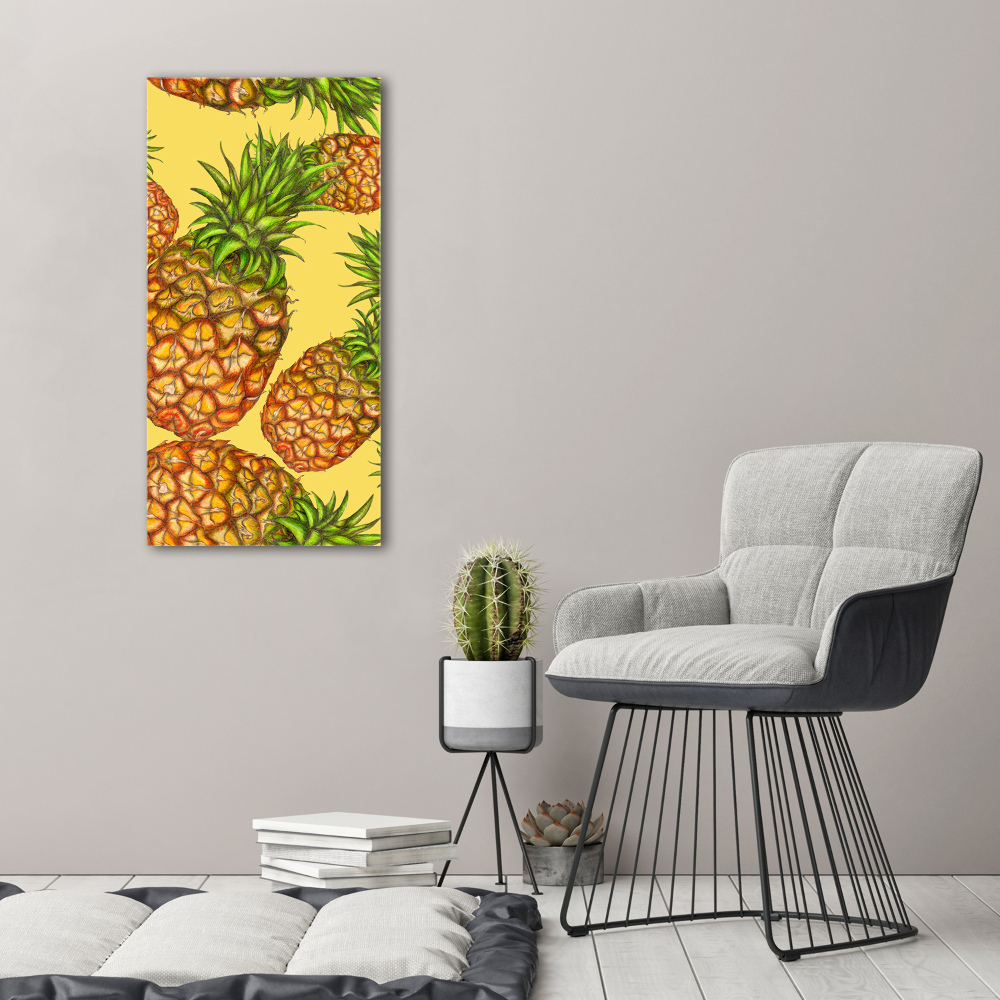 Tableau verre acrylique Ananas