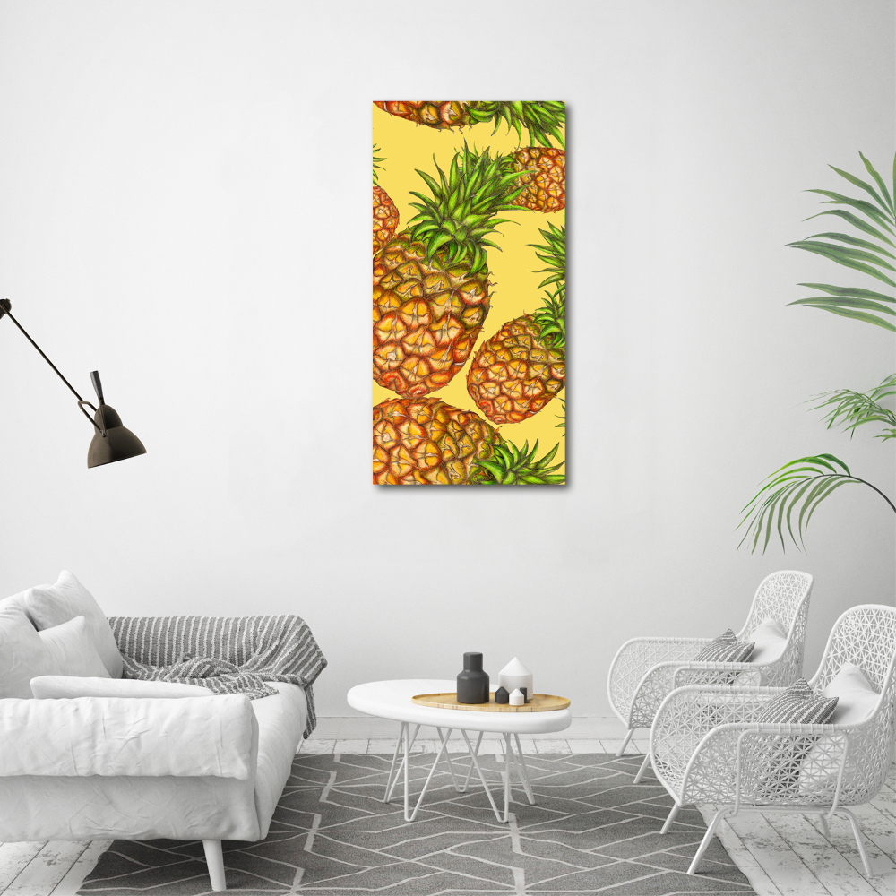 Tableau verre acrylique Ananas