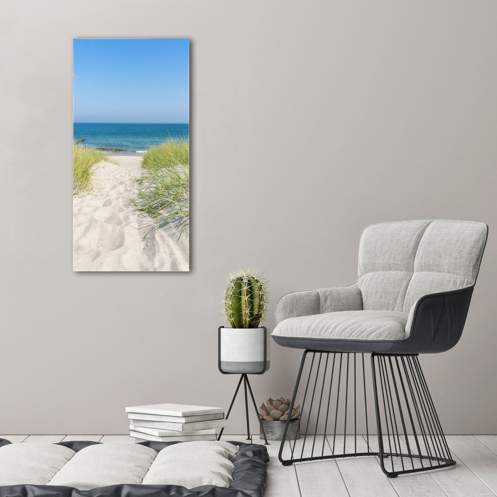 Tableau sur verre acrylique Dunes en bord de mer