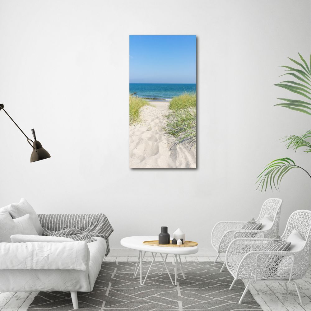 Tableau sur verre acrylique Dunes en bord de mer