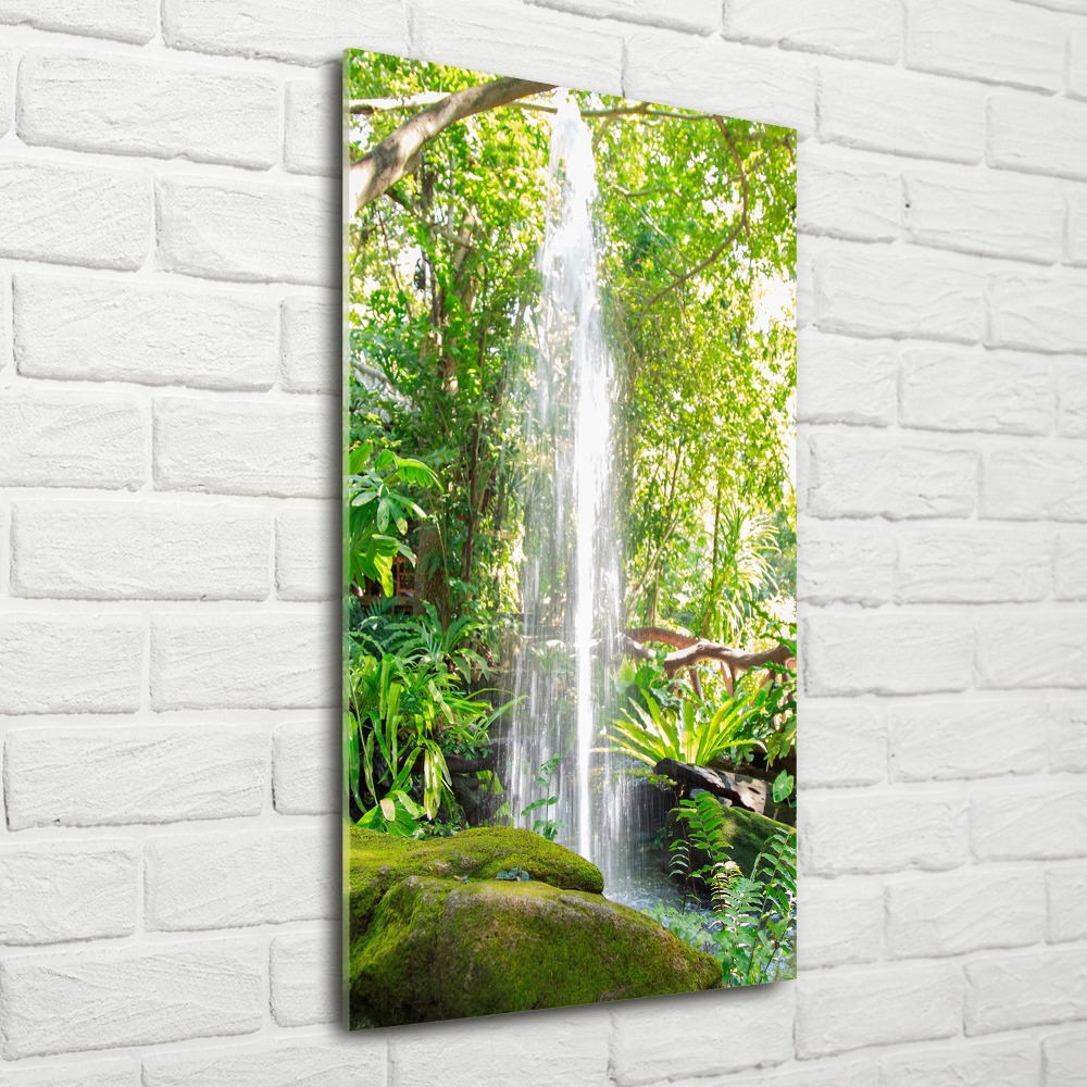 Tableau acrylique Cascade dans la jungle