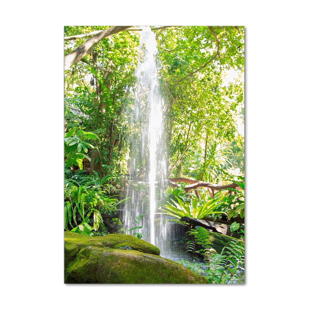 Tableau acrylique Cascade dans la jungle