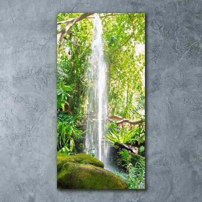 Tableau acrylique Cascade dans la jungle