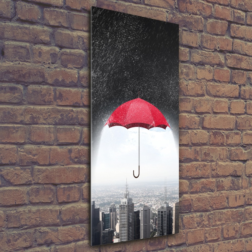 Tableau en acrylique Parapluie sur la ville