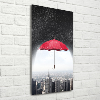 Tableau en acrylique Parapluie sur la ville