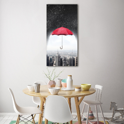 Tableau en acrylique Parapluie sur la ville